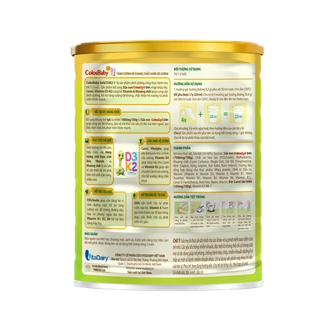  [COMBO 3 LON] SPDD công thức Colosbaby Gold D3K2 1+ 800g 