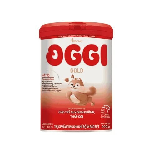  [COMBO 2 LON] Sữa bột Oggi Gold giúp bé suy dinh dưỡng, thấp còi - Hỗ trợ tăng cân nhanh, tiêu hoá tốt, ngừa táo bón - Lon 900 