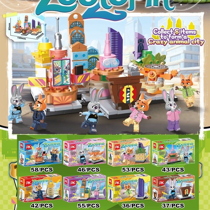 [QUÀ TẶNG KHÔNG BÁN] Đồ chơi lắp Zootopia (1 hộp) 
