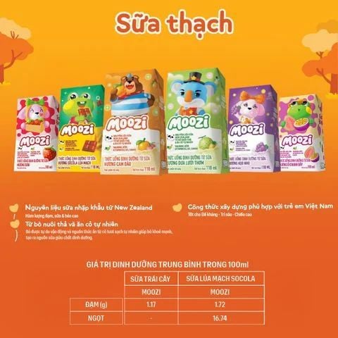  Thức uống dinh dưỡng từ sữa Hương Dưa Lưới Thơm Moozi 110ml - thùng 48 hộp 