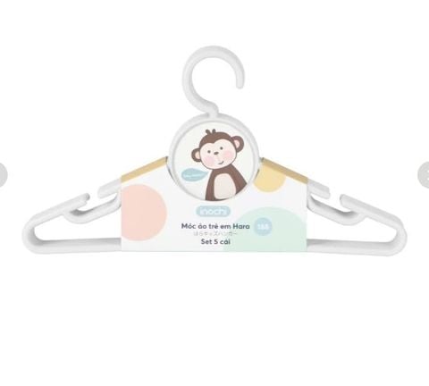  [QUÀ TẶNG KHÔNG BÁN] Móc áo trẻ em Hara 188 (Set 5 cái) 