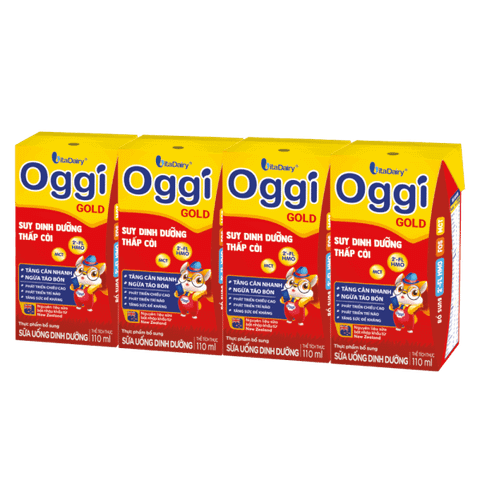  Lốc sữa uống dinh dưỡng Oggi Gold 110ml 