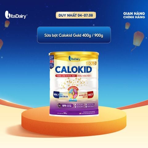  Sữa bột Calokid Gold 1+ - Lon 900g - Dùng cho chế độ ăn đặc biệt - Giúp bé bổ sung dinh dưỡng, hỗ trợ tăng cân hiệu quả 