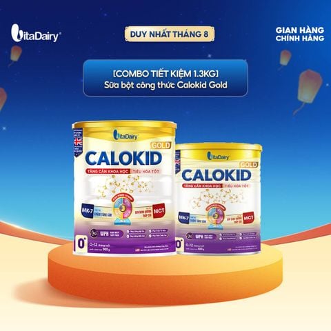  [COMBO TIẾT KIỆM 1.3KG] Sữa bột Calokid Gold 0+ - Giúp bé bổ sung dinh dưỡng, hỗ trợ tăng cân hiệu quả 