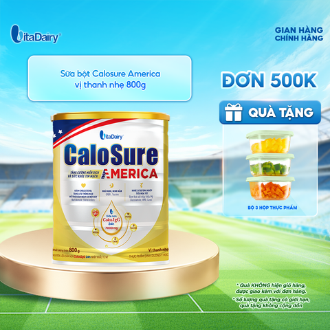  Sữa bột CaloSure America vị thanh nhẹ 800g 