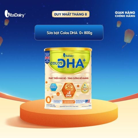  Sữa bột Colos DHA+ 0+ Lon 800g – Bổ sung dinh dưỡng, hỗ trợ phát triển trí não 