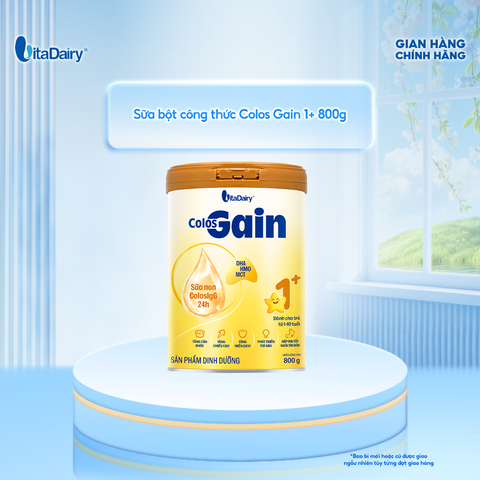  Sữa bột Colos Gain 1+ cho trẻ sơ sinh – Bổ sung dinh dưỡng, hỗ trợ tăng cân – Lon 800g 