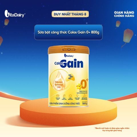  Sữa bột Colos Gain 0+ cho trẻ sơ sinh – Bổ sung dinh dưỡng, hỗ trợ tăng cân – Lon 800g 