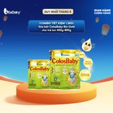  [COMBO 1.2KG TIẾT KIỆM] SPDD công thức Colosbaby Gold D3K2 0+, Lon 400g + 800g 