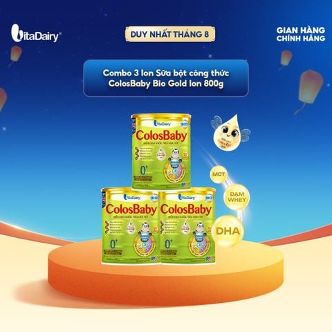  [COMBO 3 LON] Sữa bột ColosBaby Bio Gold 0+ - Lon 800g 
