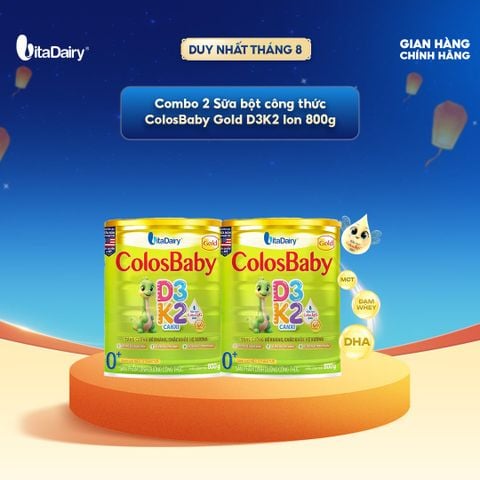  [COMBO 2 LON] SPDD công thức Colosbaby Gold D3K2 0+ 800g 