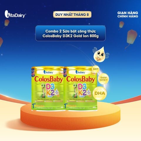  [COMBO 2 LON] SPDD công thức Colosbaby Gold D3K2 1+ 800g 