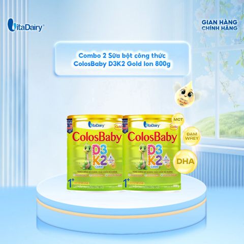  [COMBO 2 LON] SPDD công thức Colosbaby Gold D3K2 1+ 800g 