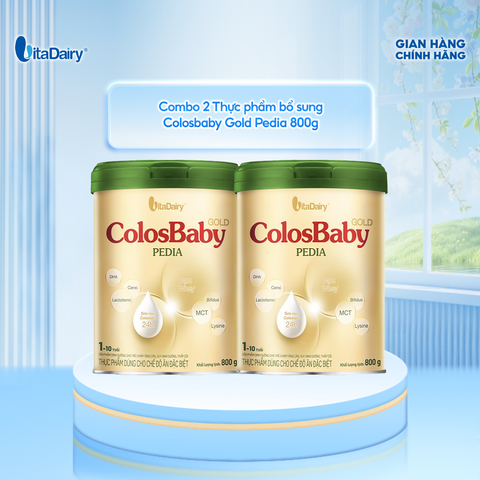  [COMBO 2 LON] Thực phẩm dùng cho chế độ ăn đặc biệt Colosbaby Gold Pedia 800g 