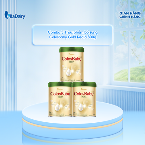  [COMBO 3 LON] Thực phẩm dùng cho chế độ ăn đặc biệt Colosbaby Gold Pedia 800g 