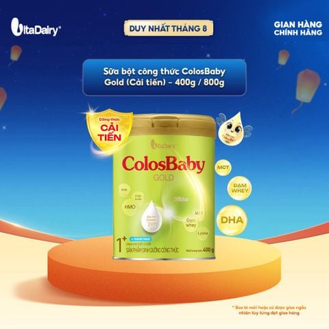  Sữa bột ColosBaby Gold 1+ cải tiến cho trẻ – Bổ sung dinh dưỡng cho bé - Lon 800g 