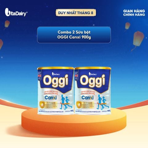 [COMBO 2 LON] Sữa bột OGGI Canxi 900g, bổ sung dưỡng chất cho hệ xương vững vàng - VitaDairy 