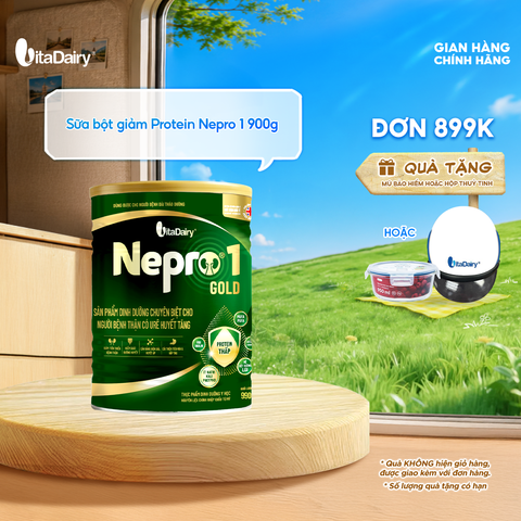  Sữa bột Nepro 1 Gold Lon 900g - Phù hợp chế độ dinh dưỡng đặc biệt (dành cho người tiểu đường) 
