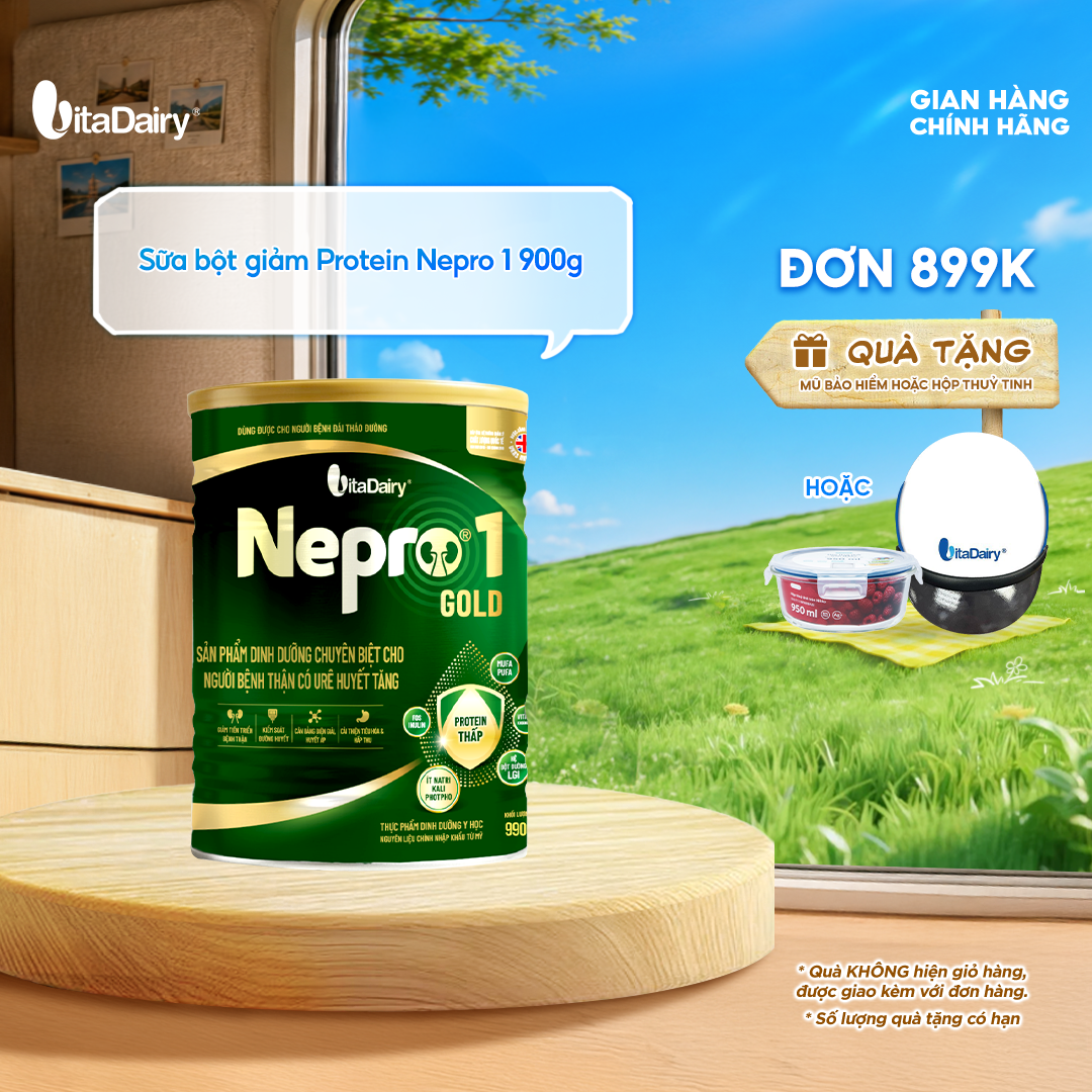 Sữa bột Nepro 1 Gold Lon 900g - Phù hợp chế độ dinh dưỡng đặc biệt (dành cho người tiểu đường) 