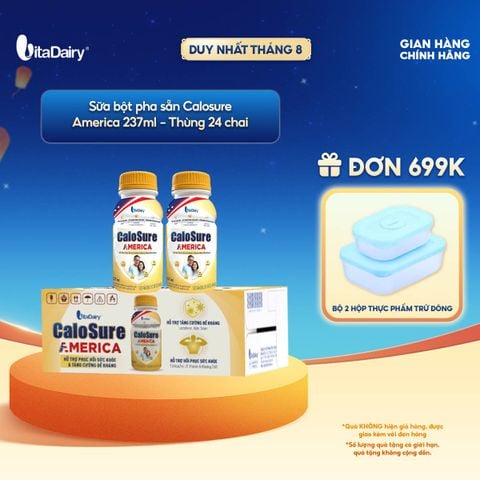  Sữa bột pha sẵn Calosure America Thùng 24 chai 237ml - VitaDairy 