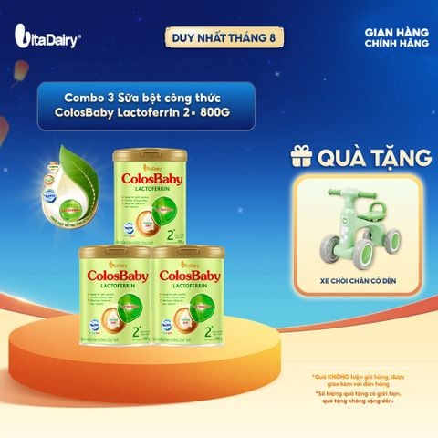  [COMBO 3 LON] Sữa bột công thức ColosBaby Lactoferrin 2+ – Lon 800G 