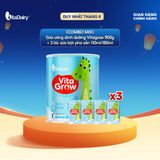  Sữa bột VitaGrow cải tiến 1+ cho trẻ 1-2 tuổi – Bổ sung năng lượng, giúp phát triển chiều cao – Lon 900g 