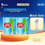  [COMBO 2 LON] Sữa bột VitaGrow cải tiến 3+ cho trẻ trên 3 tuỏi - Bổ sung năng lượng, giúp phát triển chiều cao - Lon 900g 