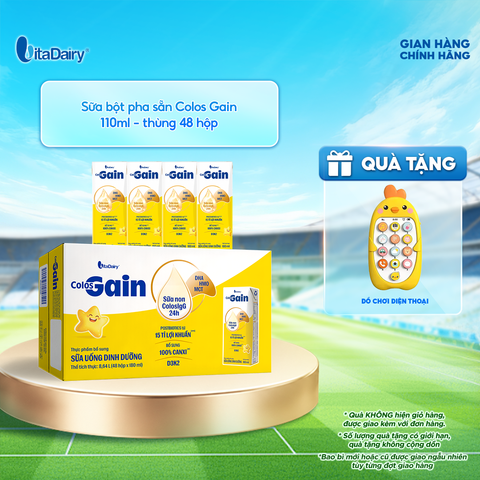  Sữa uống dinh dưỡng ColosGain 110ml cải tiến - thùng 48 hộp - Vitadairy 