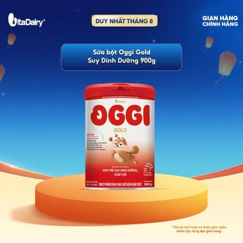  Sữa bột Oggi Gold giúp bé suy dinh dưỡng, thấp còi - Hỗ trợ tăng cân nhanh, tiêu hoá tốt, ngừa táo bón - Lon 900g 
