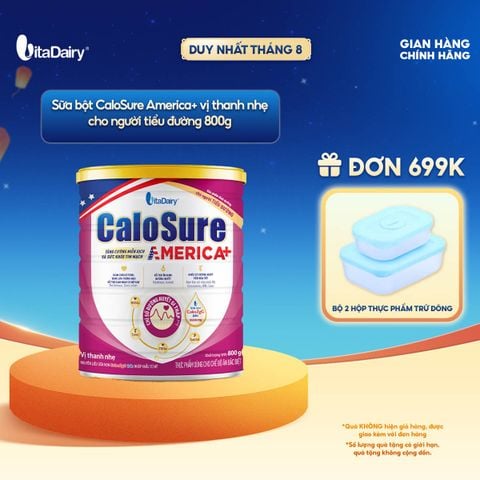  Thực phẩm dùng cho chế độ ăn đặc biệt CaloSure America+ 800g (Tiểu đường) 