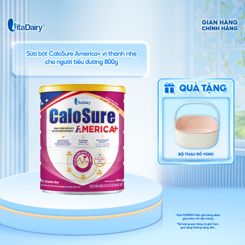  Sữa bột CaloSure America+ vị thanh nhẹ lon 800g 