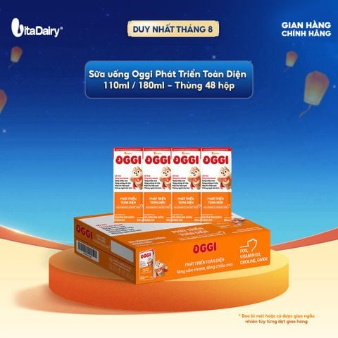  Sữa uống dinh dưỡng Oggi Phát triển toàn diện 110ml - Thùng 48 hộp - VitaDairy 