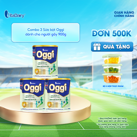  Combo 3 Sữa bột Oggi 900g dành cho người gầy 