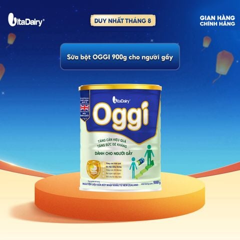  Sữa bột Oggi dành cho người gầy - Bổ sung năng lượng, hỗ trợ tăng cân khoẻ - Lon 900g 