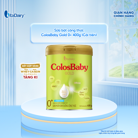  Sữa bột ColosBaby Gold cải tiến 0+ cho trẻ sơ sinh – Bổ sung dinh dưỡng cho bé - Lon 400g 