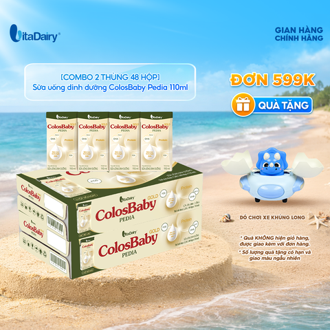  [COMBO 2 THÙNG 48 HỘP] Sữa uống dinh dưỡng ColosBaby Pedia 110ml 