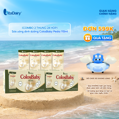  [COMBO 2 THÙNG 24 HỘP] Sữa uống dinh dưỡng ColosBaby Pedia 110ml 