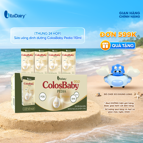  [THÙNG 24 HỘP] Sữa uống dinh dưỡng ColosBaby Pedia 110ml 