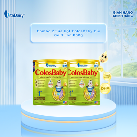  [COMBO 2 LON] Sữa bột ColosBaby Bio Gold 1+ – Hỗ trợ tiêu hoá, bổ sung dinh dưỡng – Lon 800g 
