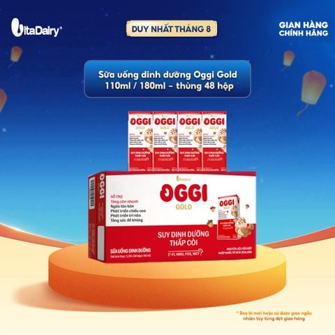  Sữa uống dinh dưỡng Oggi Gold 110ml - thùng 48 hộp - VitaDairy 