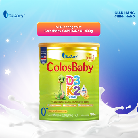  SPDD công thức Colosbaby Gold D3K2 0+ 400g 
