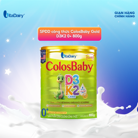 SPDD công thức Colosbaby Gold D3K2 0+ 800g 
