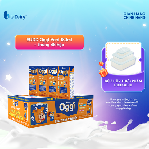  Sữa uống dinh dưỡng Oggi Vani 180ml - Thùng 48 hộp - VitaDairy 