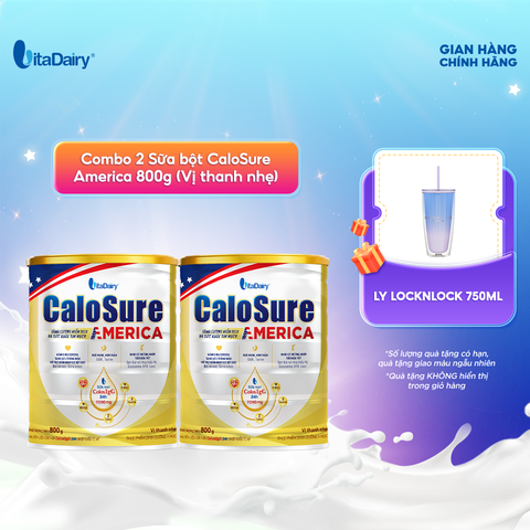  Sữa bột CaloSure America vị thanh nhẹ 800g 