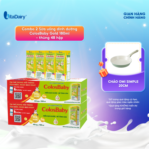  Combo 2 Sữa uống dinh dưỡng Colosbaby Gold 180ml - VitaDairy 