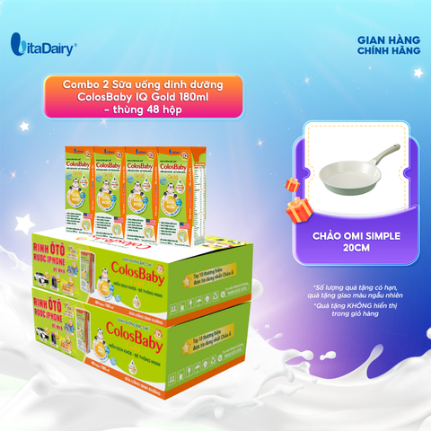  Combo 2 Sữa uống dinh dưỡng Colosbaby IQ Gold 180ml - VitaDairy 