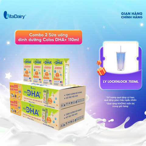  Combo 2 Sữa uống dinh dưỡng Colos DHA+ 110ml - VitaDairy 