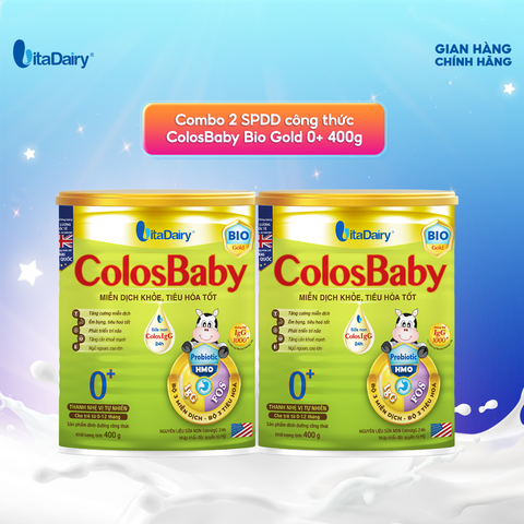  Combo 2 Sữa non Colosbaby Bio Gold 0+ 400g, sữa bột giúp hỗ trợ cải thiện hệ tiêu hóa khỏe mạnh - VitaDairy 