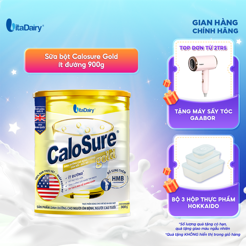  Thực Phẩm Dinh Dưỡng Calosure Gold Ít Đường 900g 