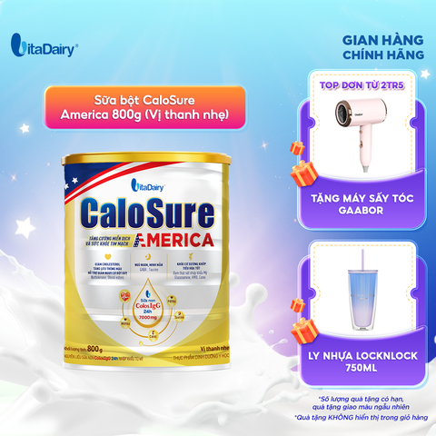  Sữa bột CaloSure America vị thanh nhẹ 800g 